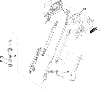 Battery And Spool Assembly Diagram and Parts List for 51467 (312000001 - 312999999)(2012) Lawn Boy Trimmer